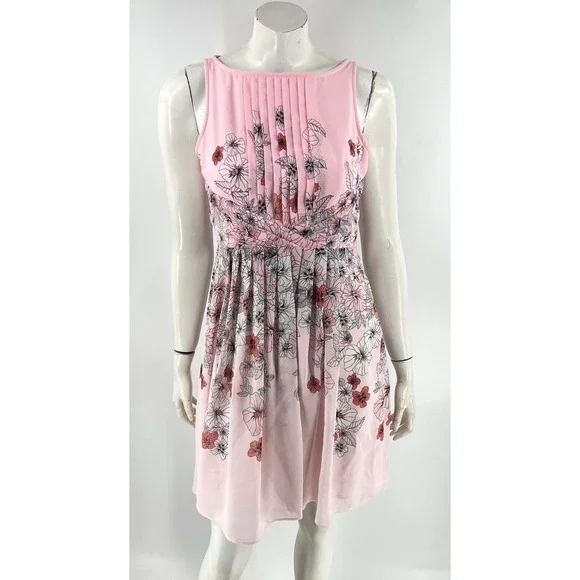 dressbarn pink dress Dressbarn Womens Sz 8 Hot Pink Short Sleeve Sweetheart Neck Sheath Dress Stretch